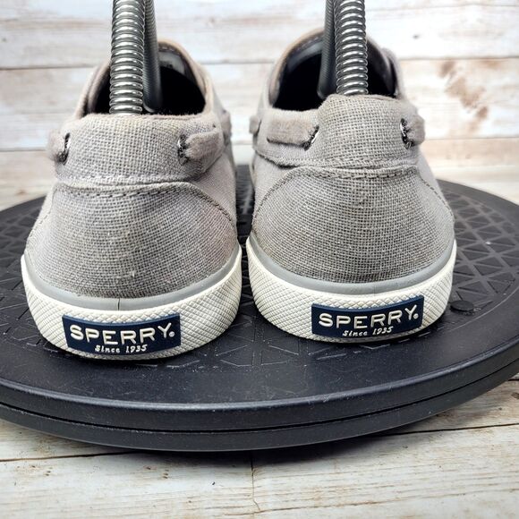 Sperry Pier Boat Women's Size 8.5 Sparkle Canvas Slip On Grey Casual Shoes - Picture 5 of 9